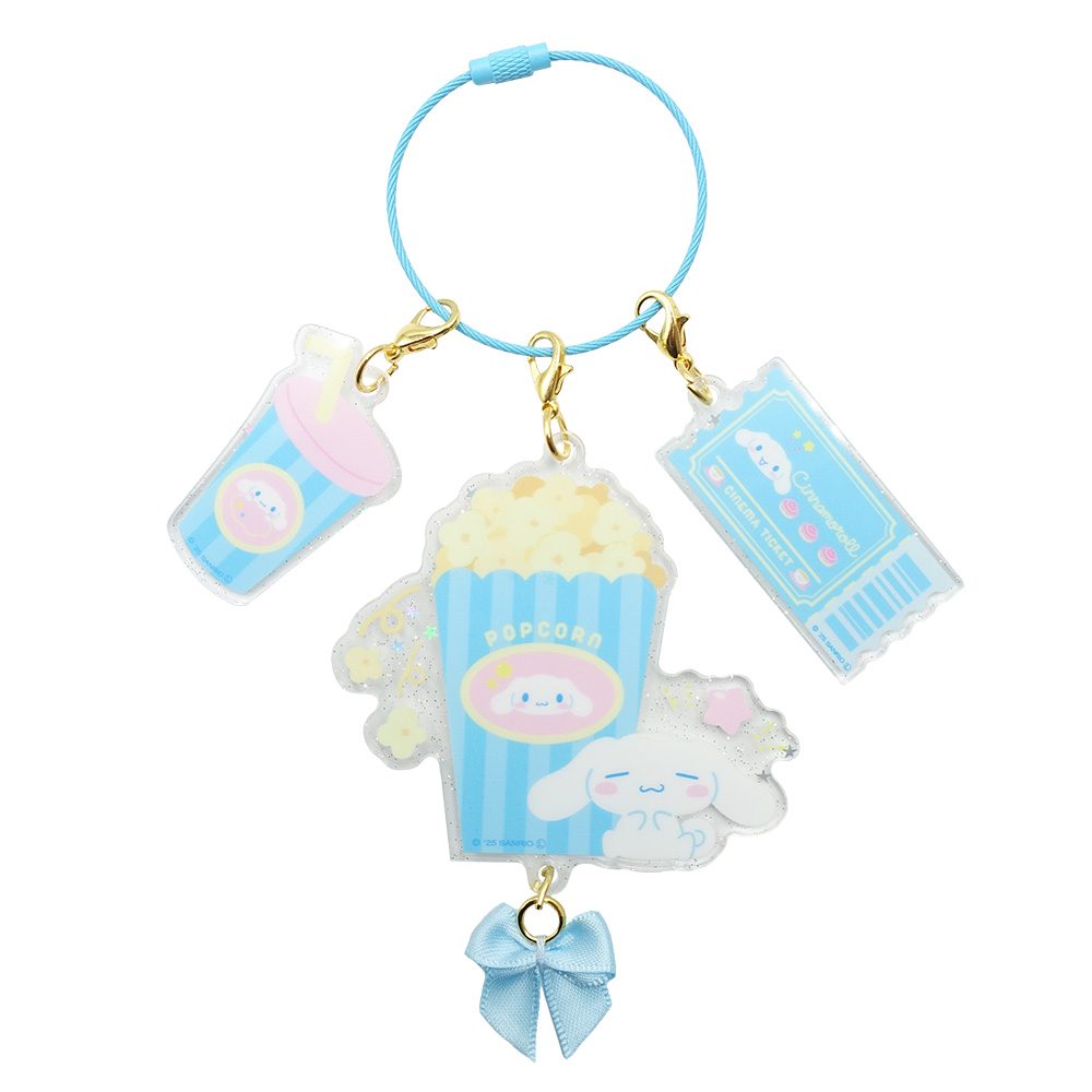サンリオキャラクターズ ポップコーン3連チャーム シナモロール 8203-421 (Sanrio Characters Popcorn Triple Charm Cinnamoroll 8203-421)