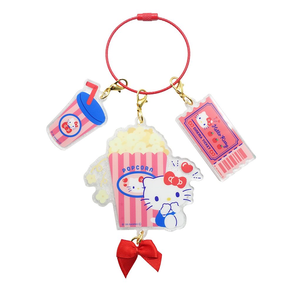 サンリオキャラクターズ ポップコーン3連チャーム ハローキティ 8203-420 (Sanrio Characters Popcorn Triple Charm Hello Kitty 8203-420)
