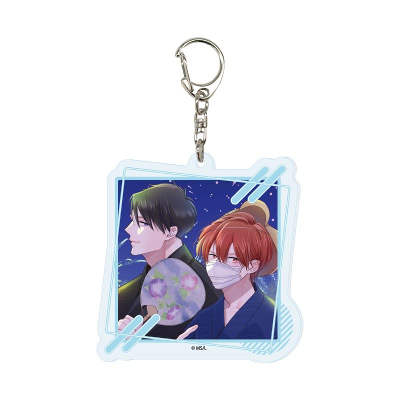 アクリルキーホルダー マスク男子は恋したくないのに 06 才川綴&佐山圭悟(公式イラスト) (Acrylic Key Chain "Mask Danshi: This Shouldn't Lead to Love" 06 Saikawa Tsuzuru & Sayama Keigo (Official Illustration))
