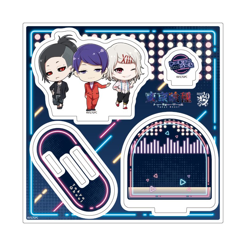 アクリルスタンドプレート 東京喰種トーキョーグール 02 月山&ウタ&什造(ミニキャライラスト) (Acrylic Stand Plate "Tokyo Ghoul" 02 Tsukiyama & Uta & Juzo (Mini Character Illustration))