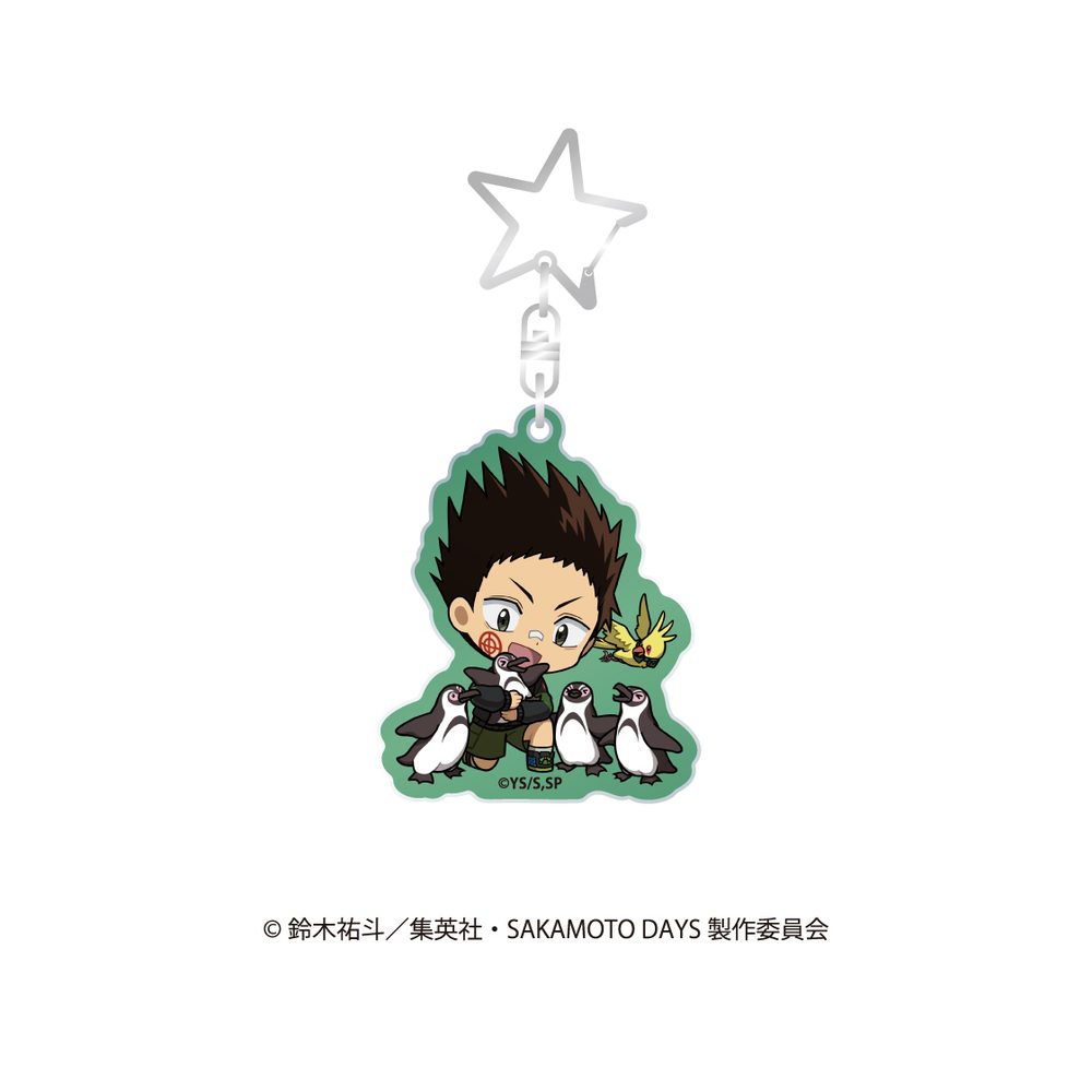 SAKAMOTO DAYS ミニキャラアクリルキーホルダー アニマルVer. 眞霜平助&ピー助 ("Sakamoto Days" Mini Character Acrylic Key Chain Animal Ver. Mashimo Heisuke & Piisuke)