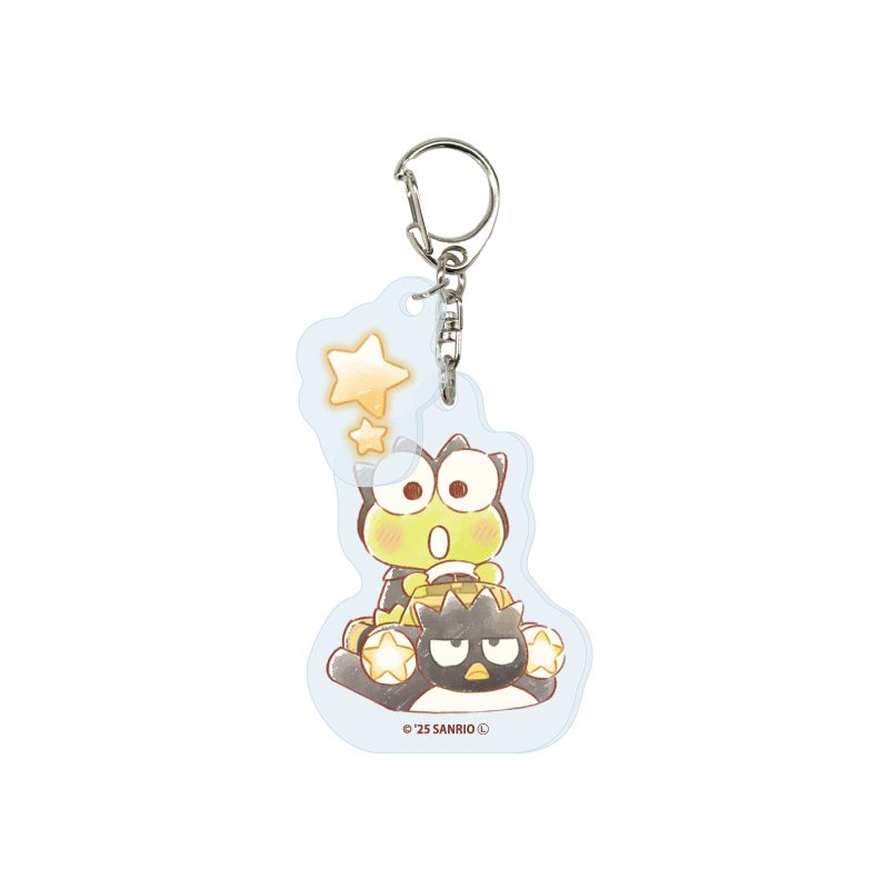 パーツ付きアクリルキーホルダー はぴだんぶい 18 けろけろけろっぴ(グラフアートイラスト) (Acrylic Key Chain with Parts HAPIDANBUI 18 Kero Kero Keroppi (Graff Art Illustration))