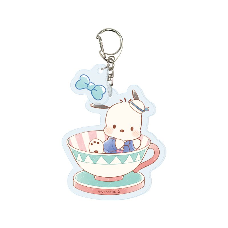 パーツ付きアクリルキーホルダー はぴだんぶい 22 ポチャッコ(グラフアートイラスト) (Acrylic Key Chain with Parts HAPIDANBUI 22 Pochacco (Graff Art Illustration))
