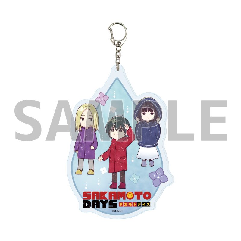 デカアクリルキーホルダー SAKAMOTO DAYS 12 南雲&神々廻&大佛 梅雨Ver.(グラフアートイラスト) (Deka Acrylic Key Chain "Sakamoto Days" 12 Nagumo & Shishiba & Osaragi Rainy Season Ver. (Graff Art Illustration))