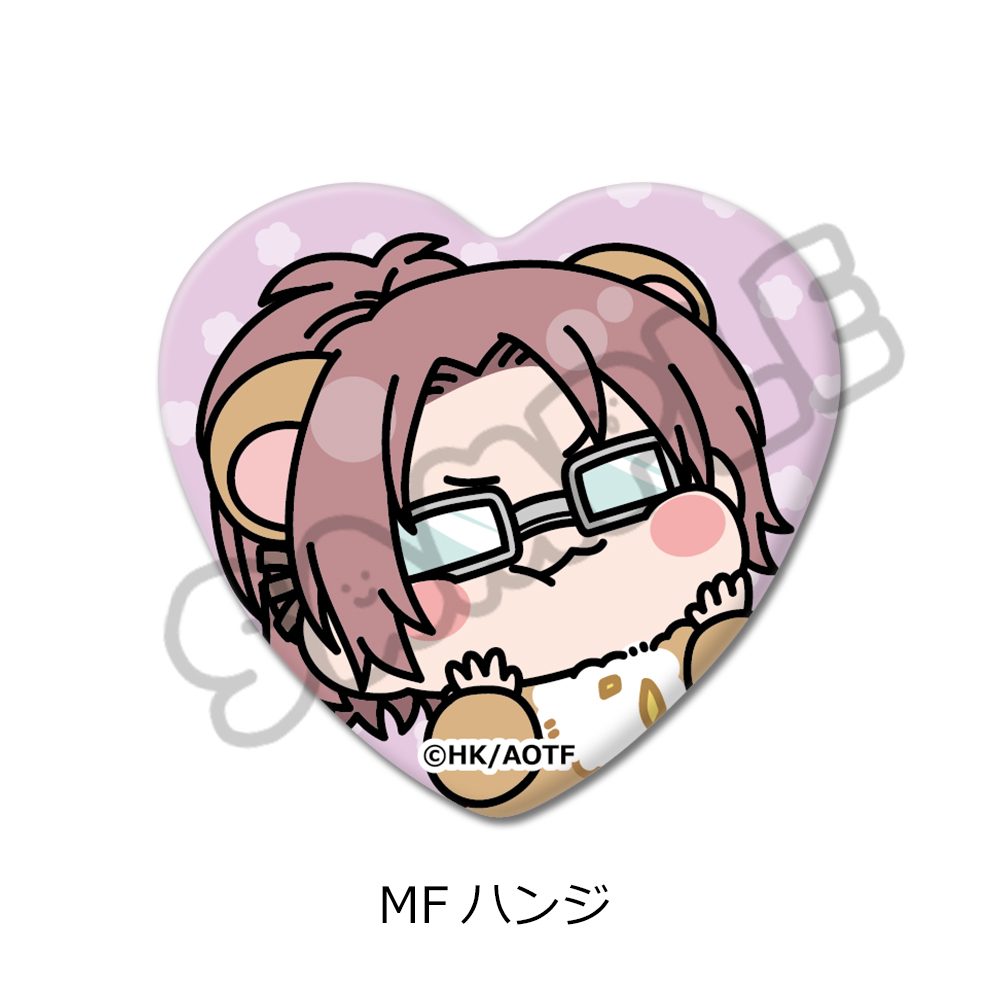 進撃の巨人 Season1-3 ハート型缶バッジ MF ハンジ ("Attack on Titan" Season 1 - 3 Heart Can Badge MF Hans)