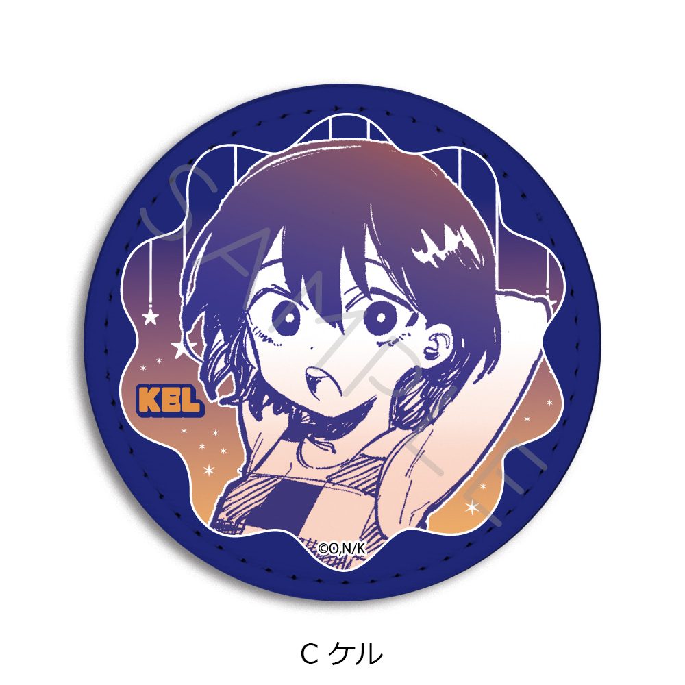 OMORI レザーバッジ(丸形) C ケル ("OMORI" Leather Badge (Round) C Kel)