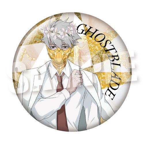 TO BE HERO X BIGホログラム缶バッジ FLOWER CROWN Ver. 黙殺 ("To Be Hero X" Big Hologram Can Badge Flower Crown Ver. Ghostblade)