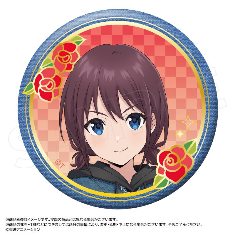 ガールズバンドクライ 描き下ろし和装デニムVer. BIG箔押し缶バッジ A 井芹仁菜 ("Girls Band Cry" Original Illustration Kimono Denim Ver. Big Gilding Can Badge A Iseri Nina)