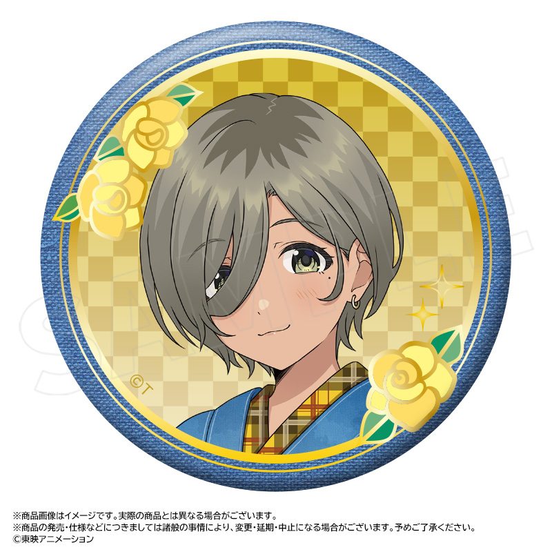 ガールズバンドクライ 描き下ろし和装デニムVer. BIG箔押し缶バッジ E ルパ ("Girls Band Cry" Original Illustration Kimono Denim Ver. Big Gilding Can Badge E Rupa)