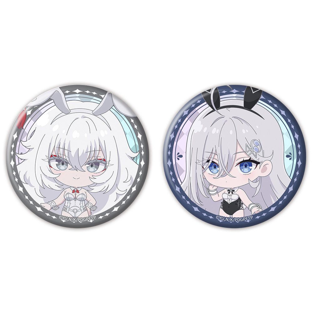 死亡遊戯で飯を食う。 オーロラ缶バッジ2個セット 幽鬼&白士 ("Playing Death Games to Put Food on the Table" Aurora Can Badge 2 Set Yuki & Hakushi)