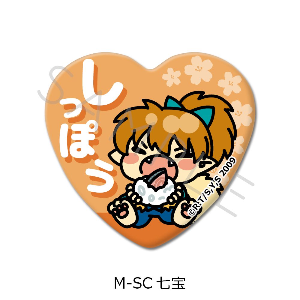 犬夜叉 第2弾 ハート型缶バッジ M-SC 七宝 ("InuYasha" Vol. 2 Heart Can Badge M-SC Shippo)