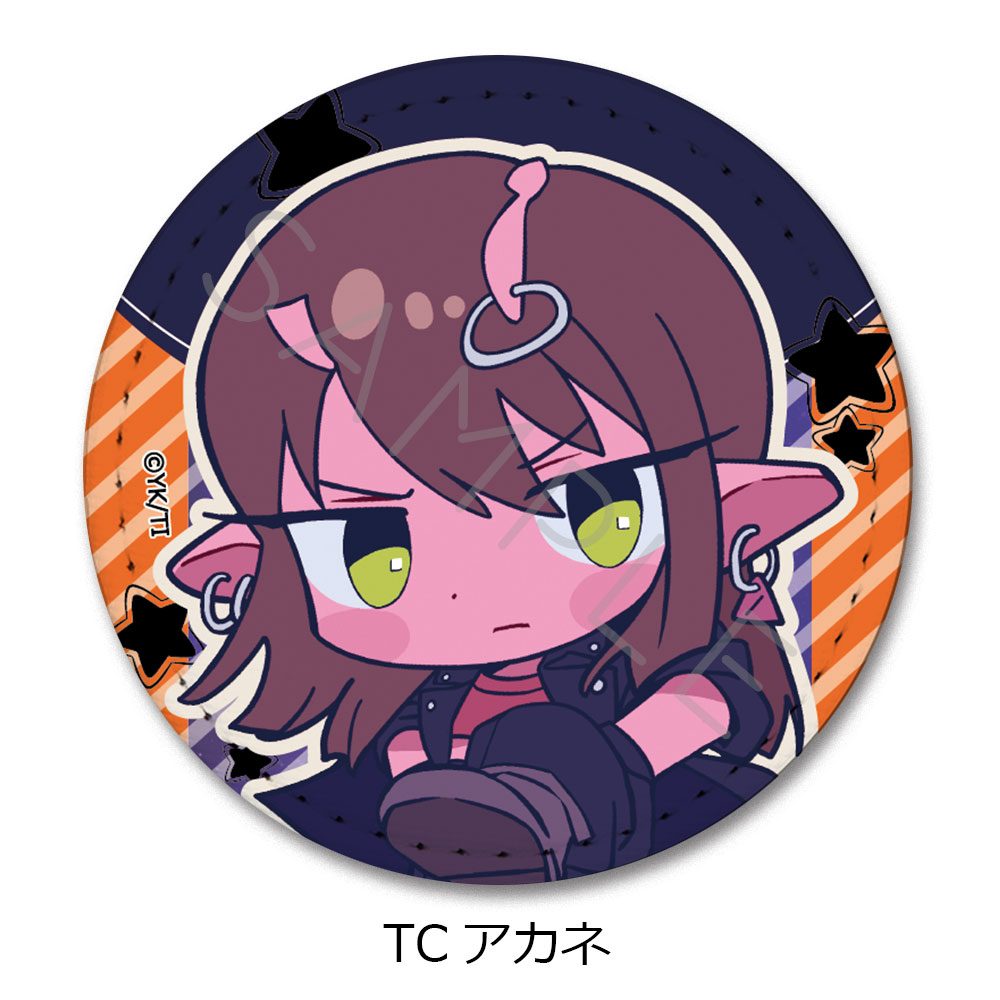 銀河特急 ミルキー☆サブウェイ レザーバッジ(丸形) ちぽっけ TC アカネ ("MILKY SUBWAY THE GALACTIC LIMITED EXPRESS" Leather Badge (Round) Chipokke TC Akane)