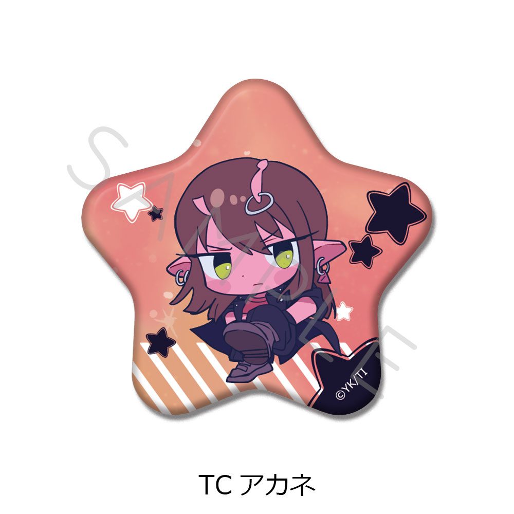 銀河特急 ミルキー☆サブウェイ 星型缶バッジ ちぽっけ TC アカネ ("MILKY SUBWAY THE GALACTIC LIMITED EXPRESS" Star Can Badge Chipokke TC Akane)