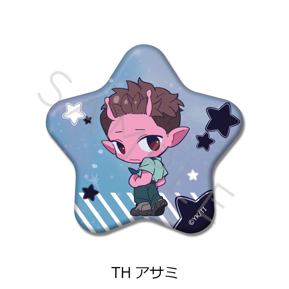 銀河特急 ミルキー☆サブウェイ 星型缶バッジ ちぽっけ TH アサミ ("MILKY SUBWAY THE GALACTIC LIMITED EXPRESS" Star Can Badge Chipokke TH Asami)