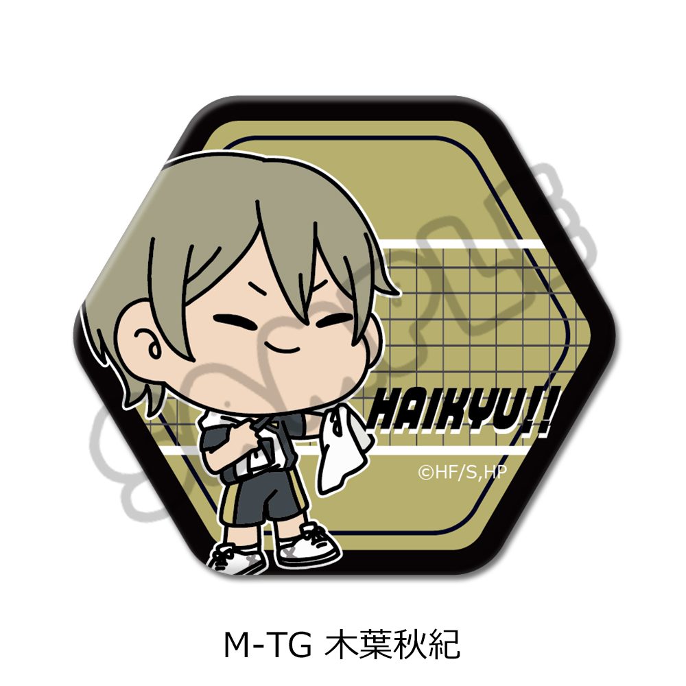 ハイキュー!! 第9弾 六角形缶バッジ(mochocho) M-TG 木葉秋紀 ("Haikyu!!" Vol. 9 Hexagonal Can Badge (mochocho) M-TG Konoha Akinori)