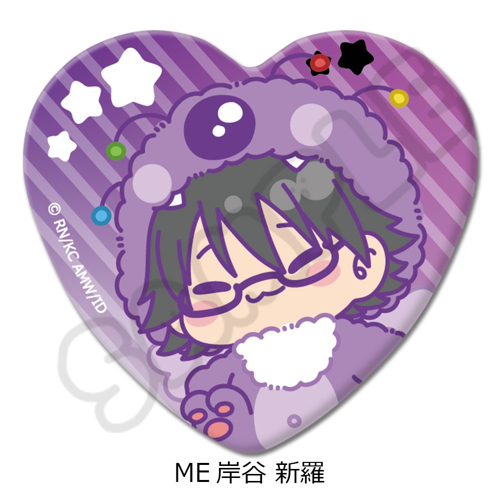 デュラララ!!×2 ハート型缶バッジ ME 岸谷新羅 ("Durarara!!x2" Heart Can Badge ME Kishitani Shinra)