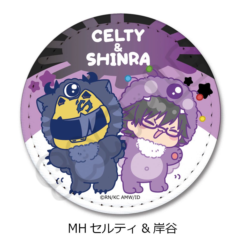 デュラララ!!×2 レザーバッジ(丸形) MH セルティ&岸谷 ("Durarara!!x2" Leather Badge (Round) MH Celty & Kishitani)
