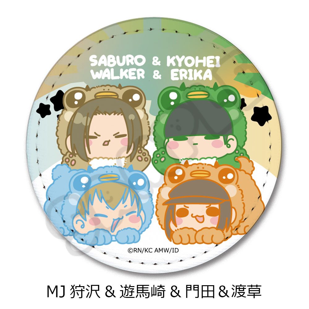 デュラララ!!×2 レザーバッジ(丸形) MJ 狩沢&遊馬崎&門田&渡草 ("Durarara!!x2" Leather Badge (Round) MJ Karisawa & Yumasaki & Kadota & Togusa)