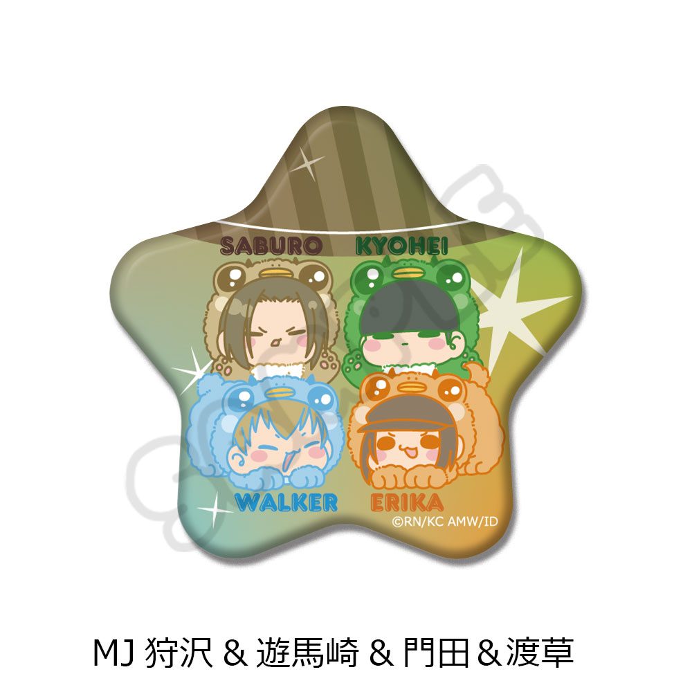 デュラララ!!×2 星型缶バッジ MJ 狩沢&遊馬崎&門田&渡草 ("Durarara!!x2" Star Can Badge MJ Karisawa & Yumasaki & Kadota & Togusa)