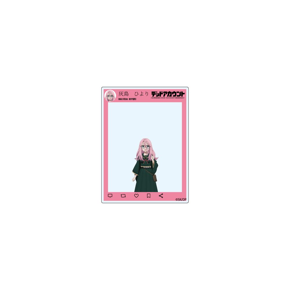 デッドアカウント SNS風 アクリルマルチバッジ 灰島ひより ("Dead Account" SNS Style Acrylic Multi Badge Haijima Hiyori)