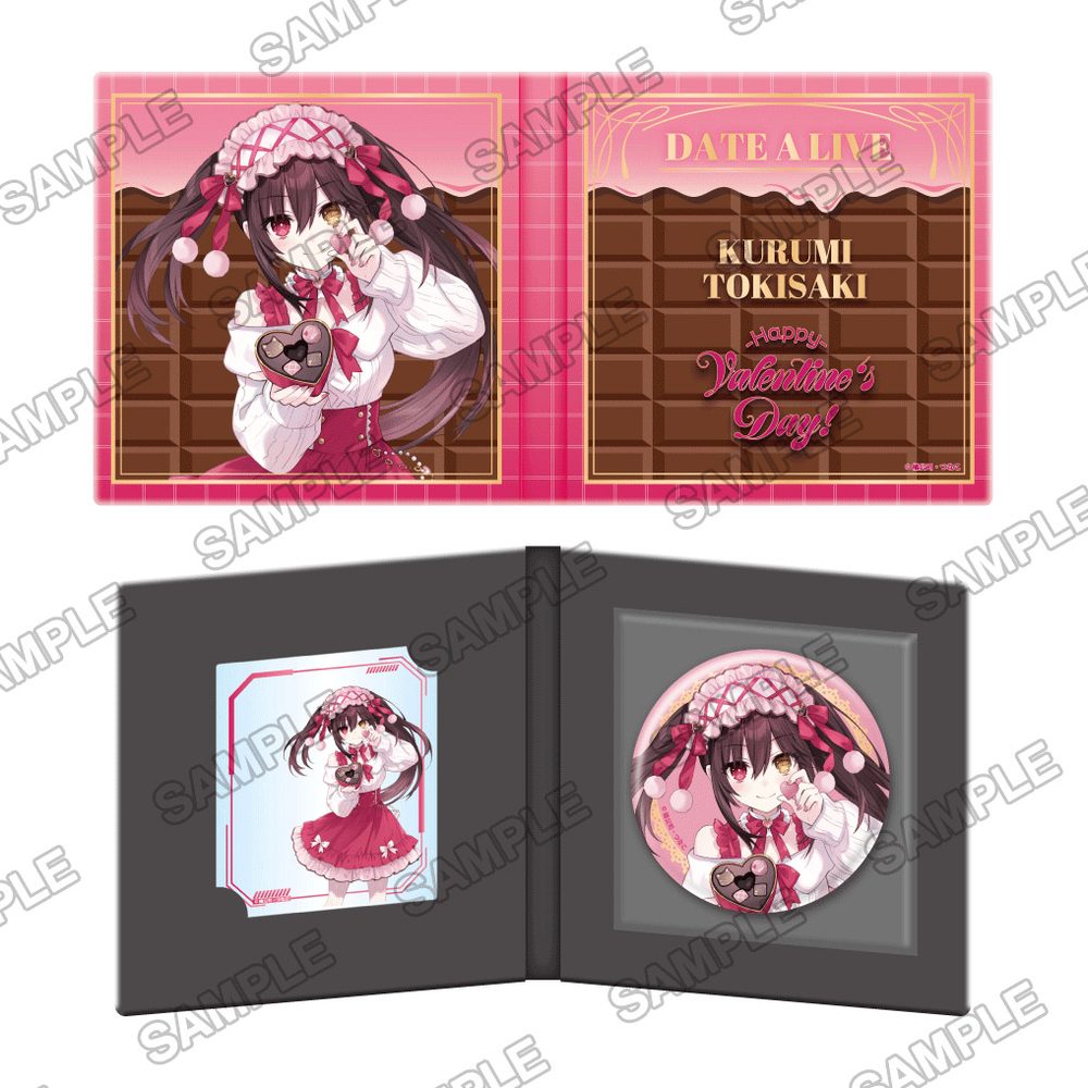 デート・ア・ライブ 狂三バレンタイン2026 描き下ろし缶バッジ&アクリルカードセット ("Date A Live" Kurumi Valentine 2026 Original Illustration Can Badge & Acrylic Card Set)