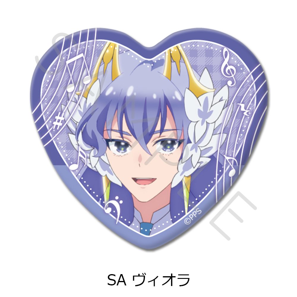 プリンセッション・オーケストラ ハート型缶バッジ SA ヴィオラ ("Princession Orchestra" Heart Can Badge SA Viola)