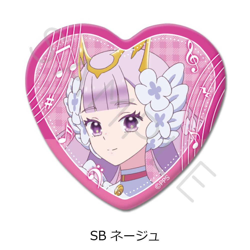 プリンセッション・オーケストラ ハート型缶バッジ SB ネージュ ("Princession Orchestra" Heart Can Badge SB Neige)