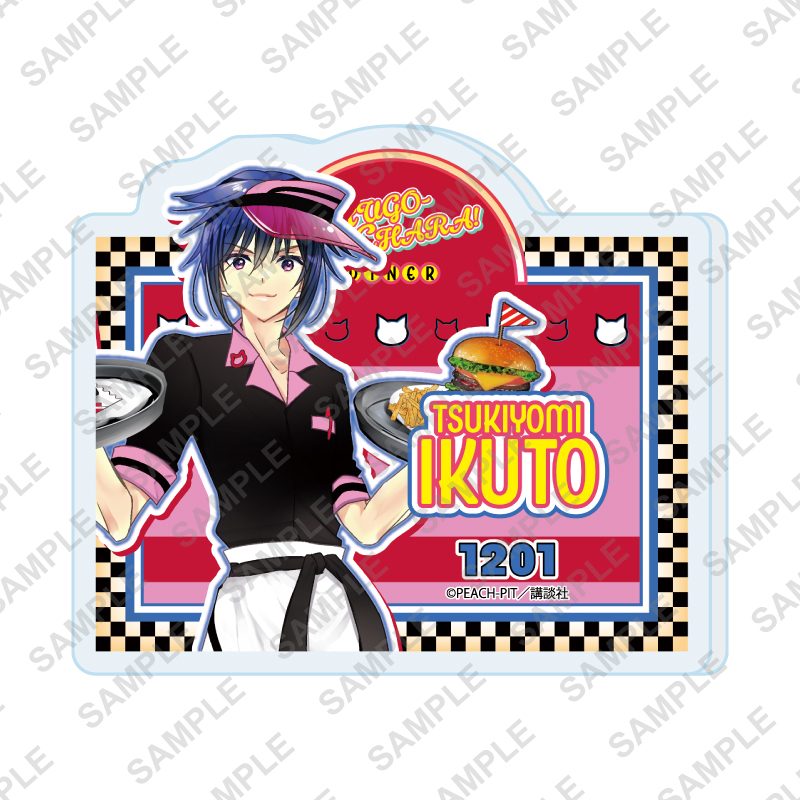 アクリルプレートバッジ しゅごキャラ! 02 月詠イクト アメリカンダイナーVer.(描き下ろしイラスト) (Acrylic Plate Badge "Shugo Chara!" 02 Tsukiyomi Ikuto American Diner Ver. (Original Illustration))