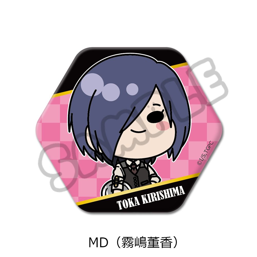 東京喰種トーキョーグール 六角形缶バッジ MD 霧嶋董香 ("Tokyo Ghoul" Hexagonal Can Badge MD Kirishima Toka)