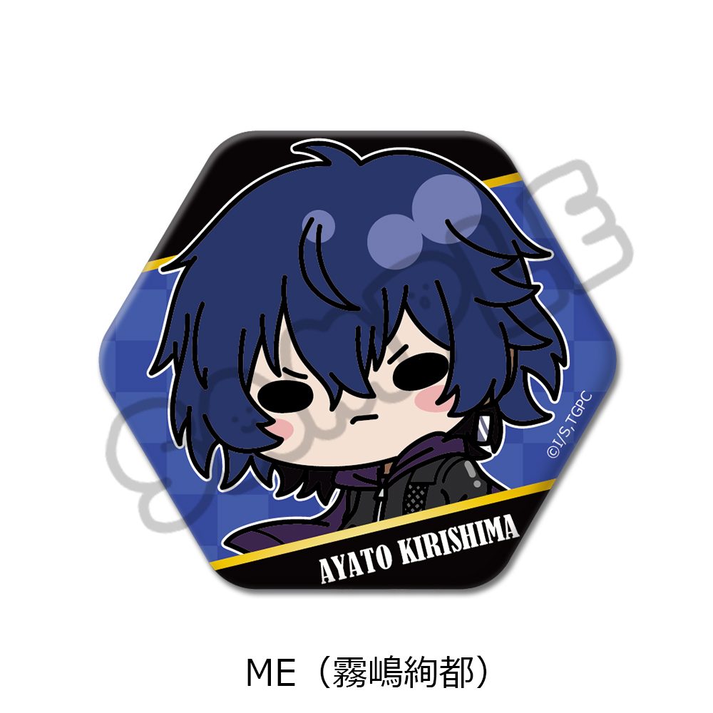 東京喰種トーキョーグール 六角形缶バッジ ME 霧嶋絢都 ("Tokyo Ghoul" Hexagonal Can Badge ME Kirishima Ayato)