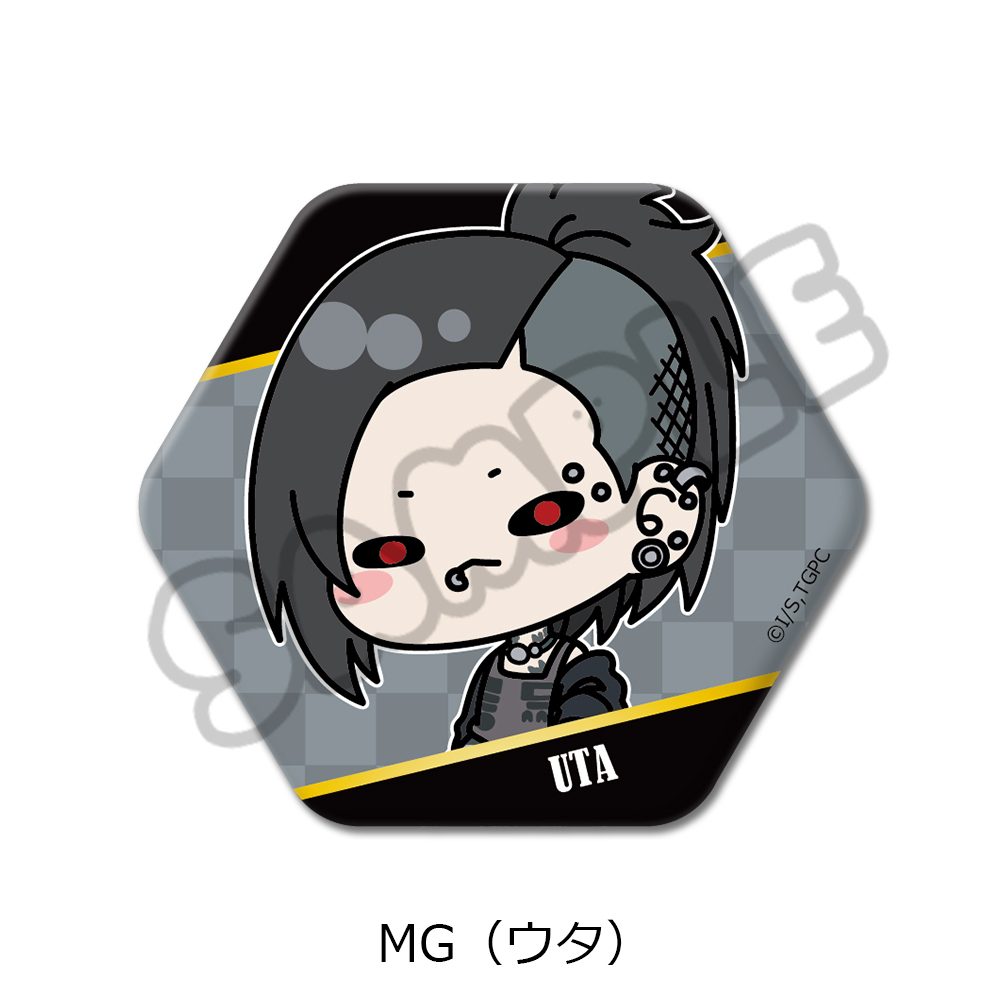 東京喰種トーキョーグール 六角形缶バッジ MG ウタ ("Tokyo Ghoul" Hexagonal Can Badge MG Uta)