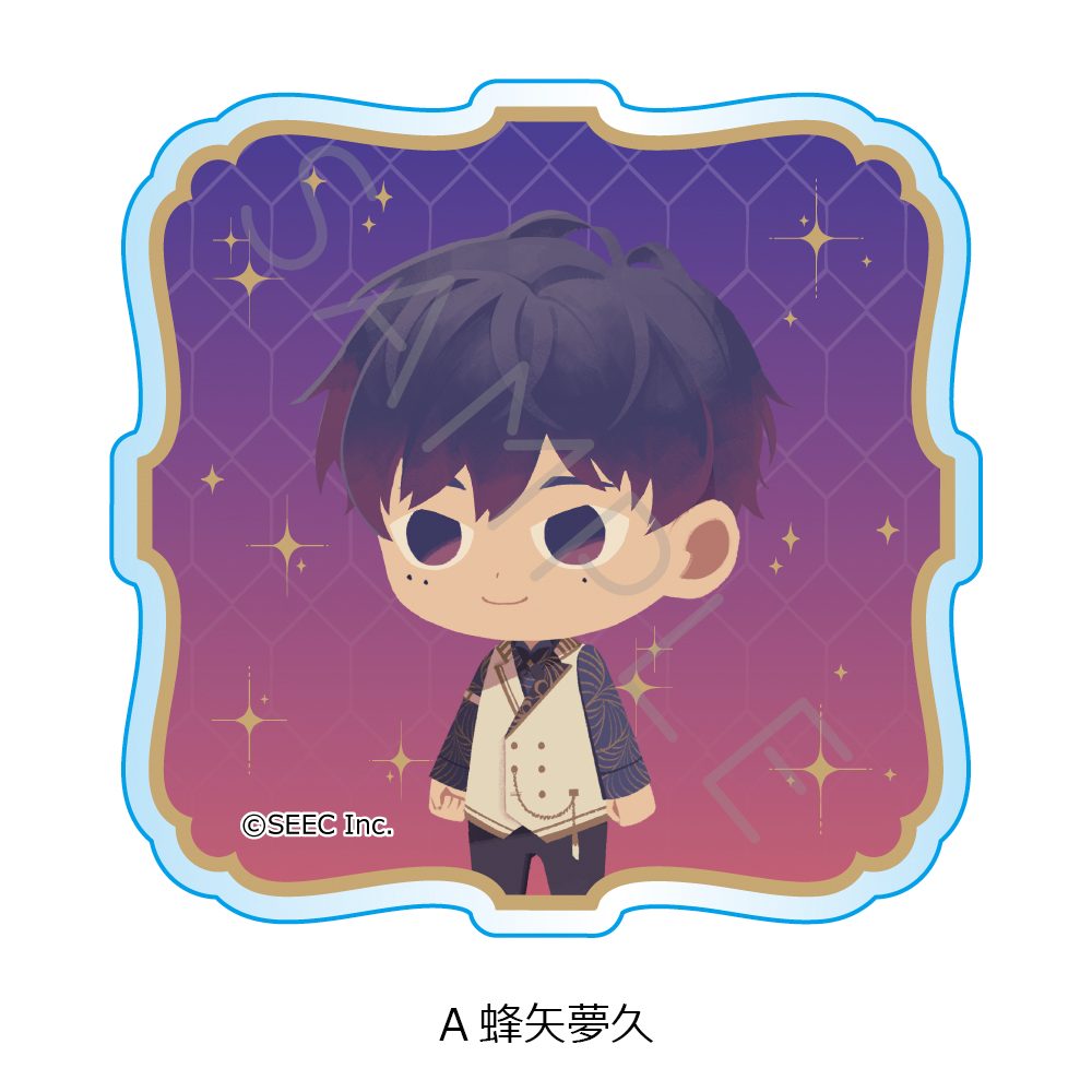 誰ソ彼ホテル -蕾- 3wayアクリルバッジ A 蜂矢夢久 ("Tasokare Hotel -Tsubomi-" 3 Way Acrylic Badge A Hachiya Yumehisa)