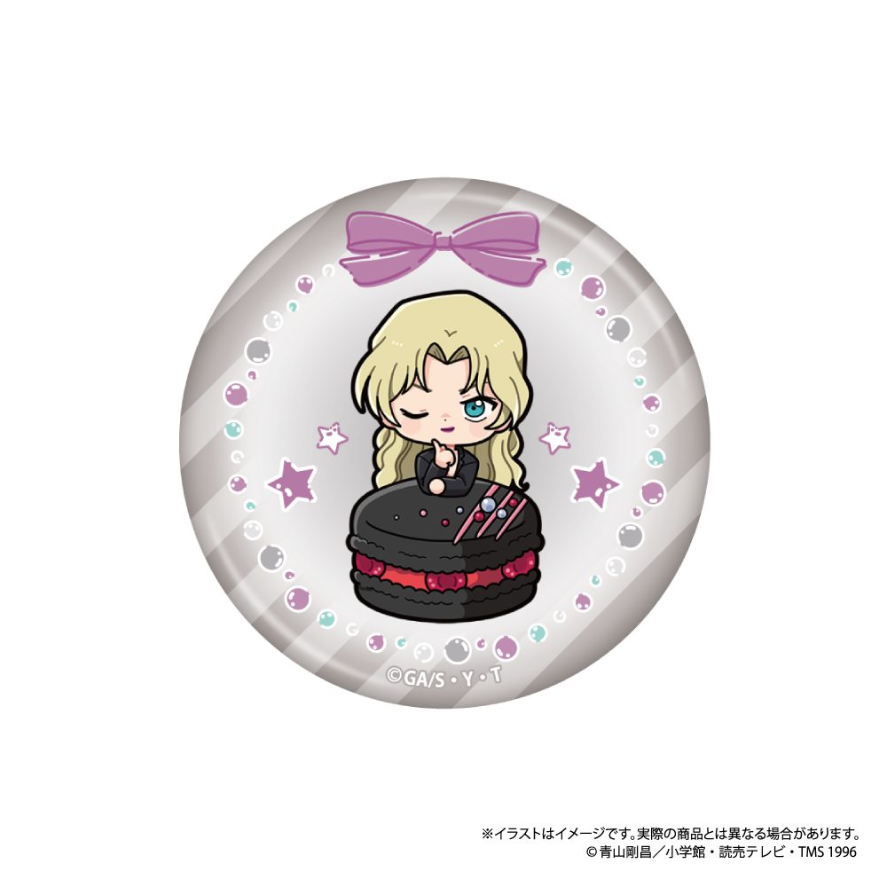 名探偵コナン 丸型缶バッジ ベルモットSD(マカロンVol.2) ("Detective Conan" Round Can Badge Vermouth SD (Macaron Vol. 2))