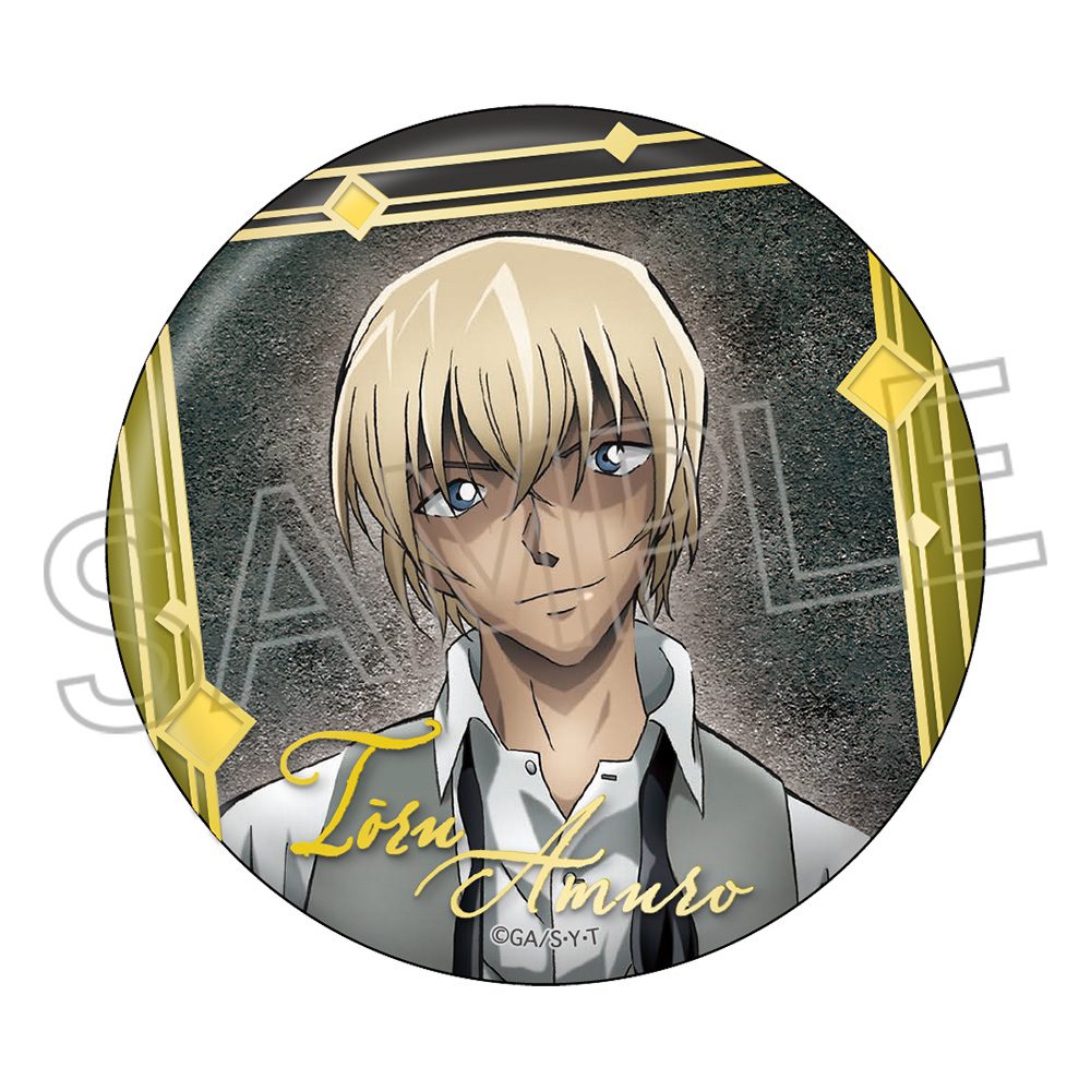 名探偵コナン メタリック缶バッジ 安室透 ("Detective Conan" Metallic Can Badge Amuro Toru)