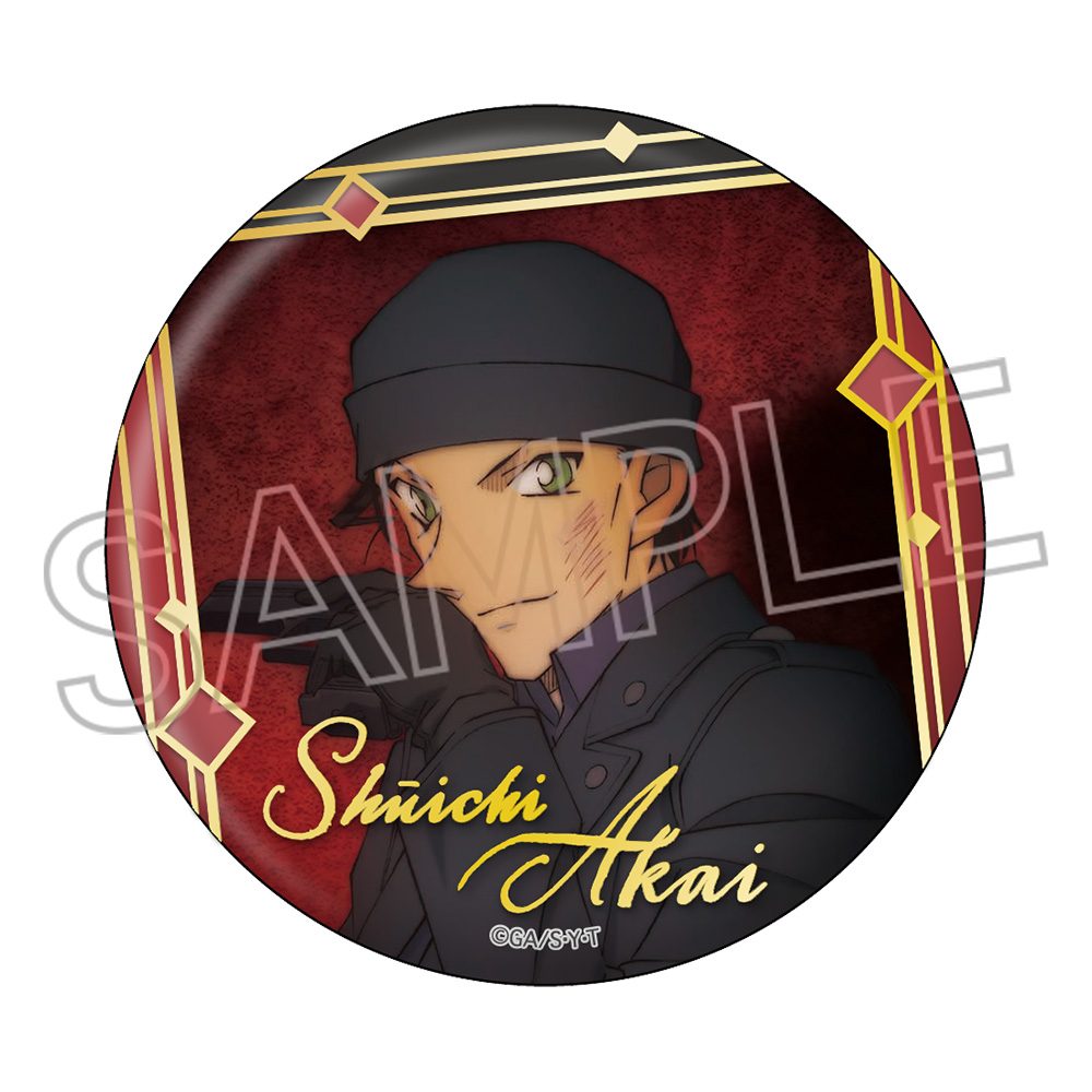名探偵コナン メタリック缶バッジ 赤井秀一 ("Detective Conan" Metallic Can Badge Akai Shuichi)
