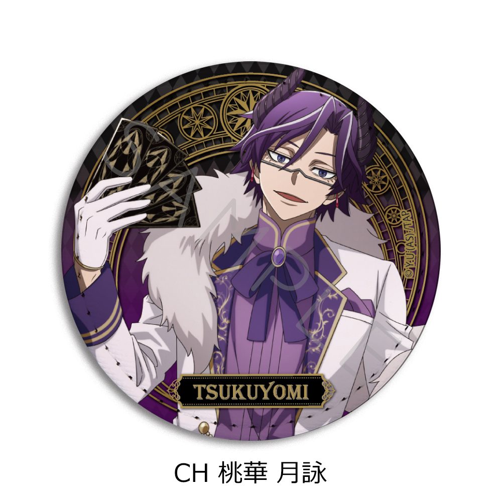 桃源暗鬼 第4弾 レザーバッジ(丸形) CH 桃華月詠 ("Tougen Anki" Vol. 4 Leather Badge (Round) CH Momoka Tsukuyomi)