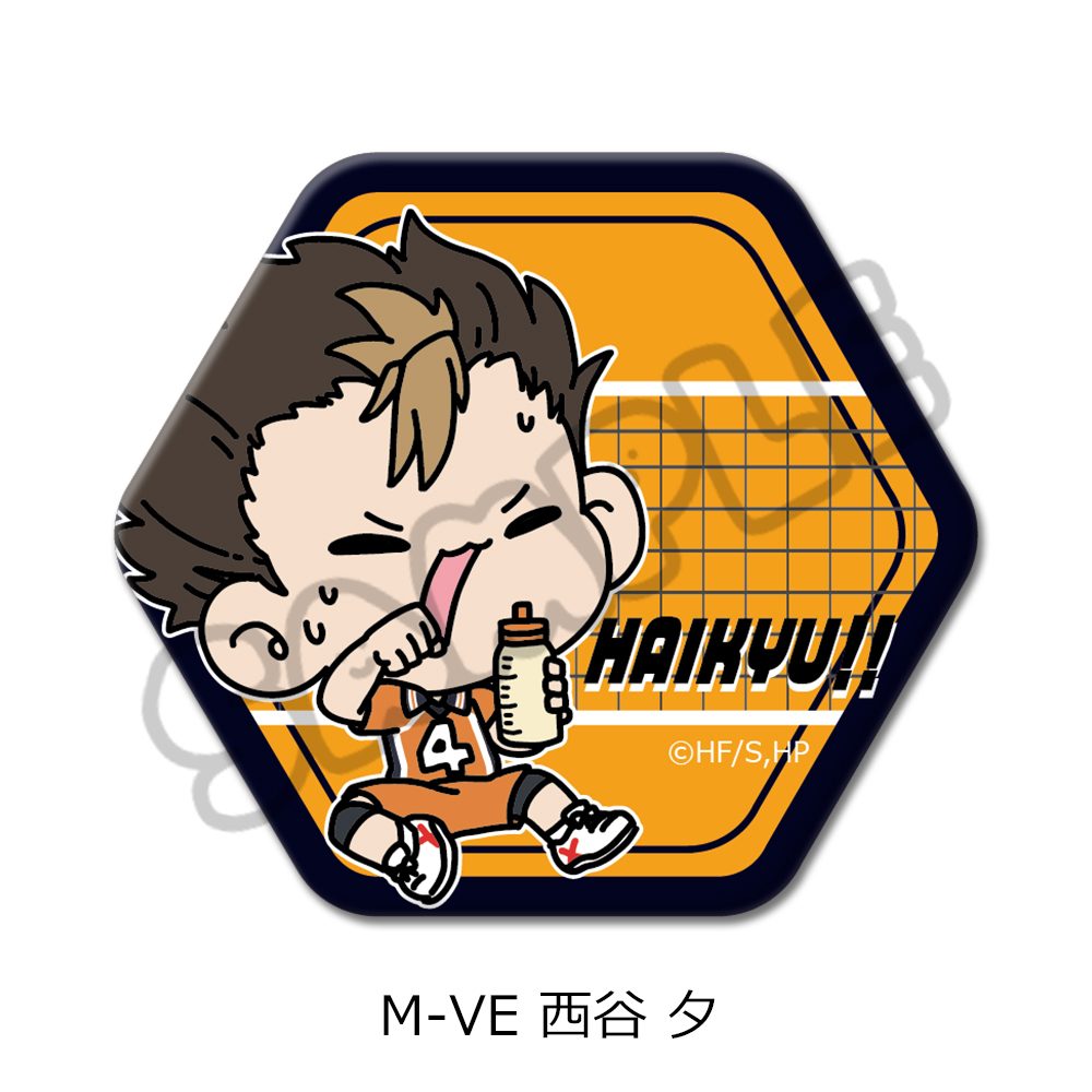 ハイキュー!! 第8弾 六角形缶バッジ(mochocho) M-VE 西谷夕 ("Haikyu!!" Vol. 8 Hexagonal Can Badge (mochocho) M-VE Nishinoya Yu)