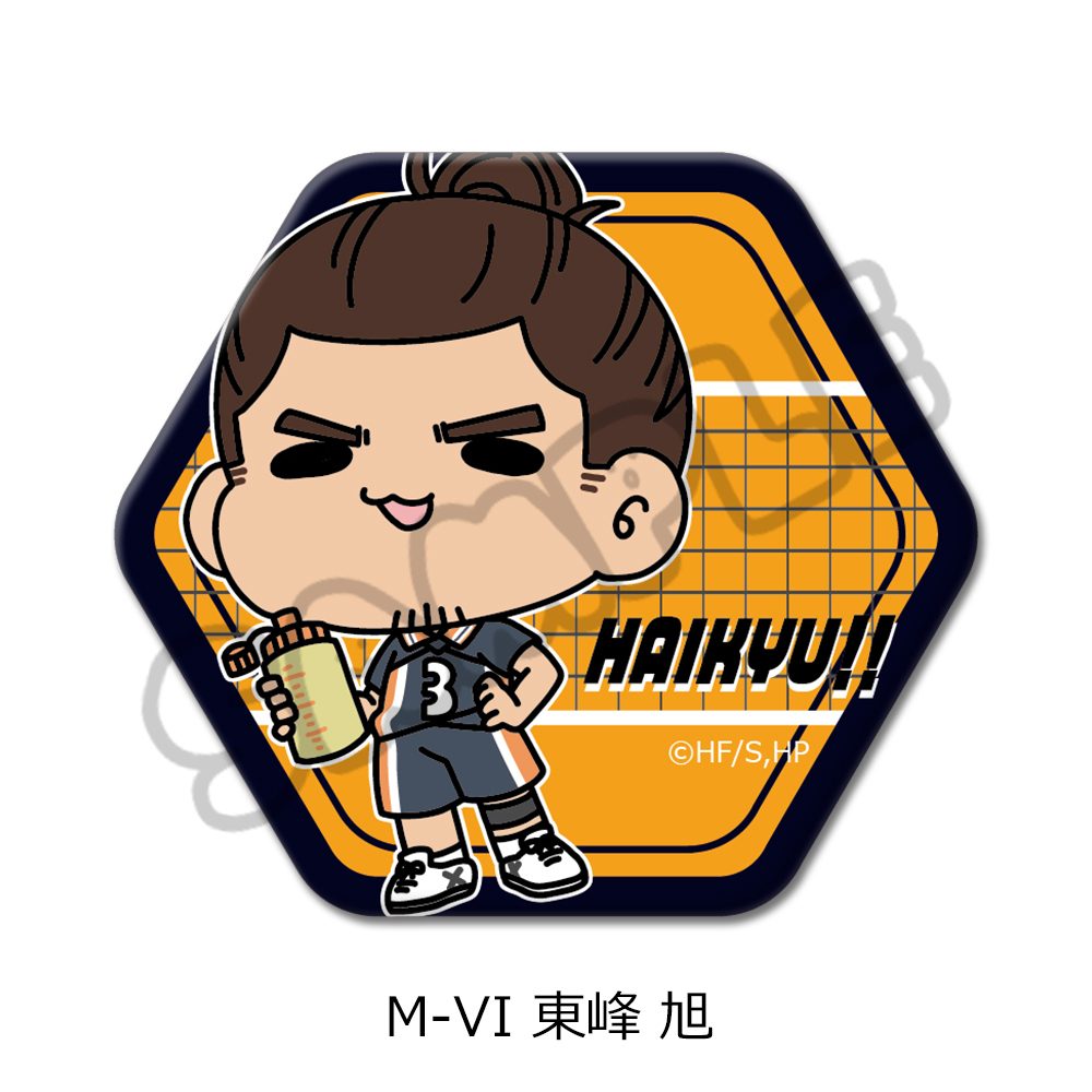 ハイキュー!! 第8弾 六角形缶バッジ(mochocho) M-VI 東峰旭 ("Haikyu!!" Vol. 8 Hexagonal Can Badge (mochocho) M-VI Azumane Asahi)
