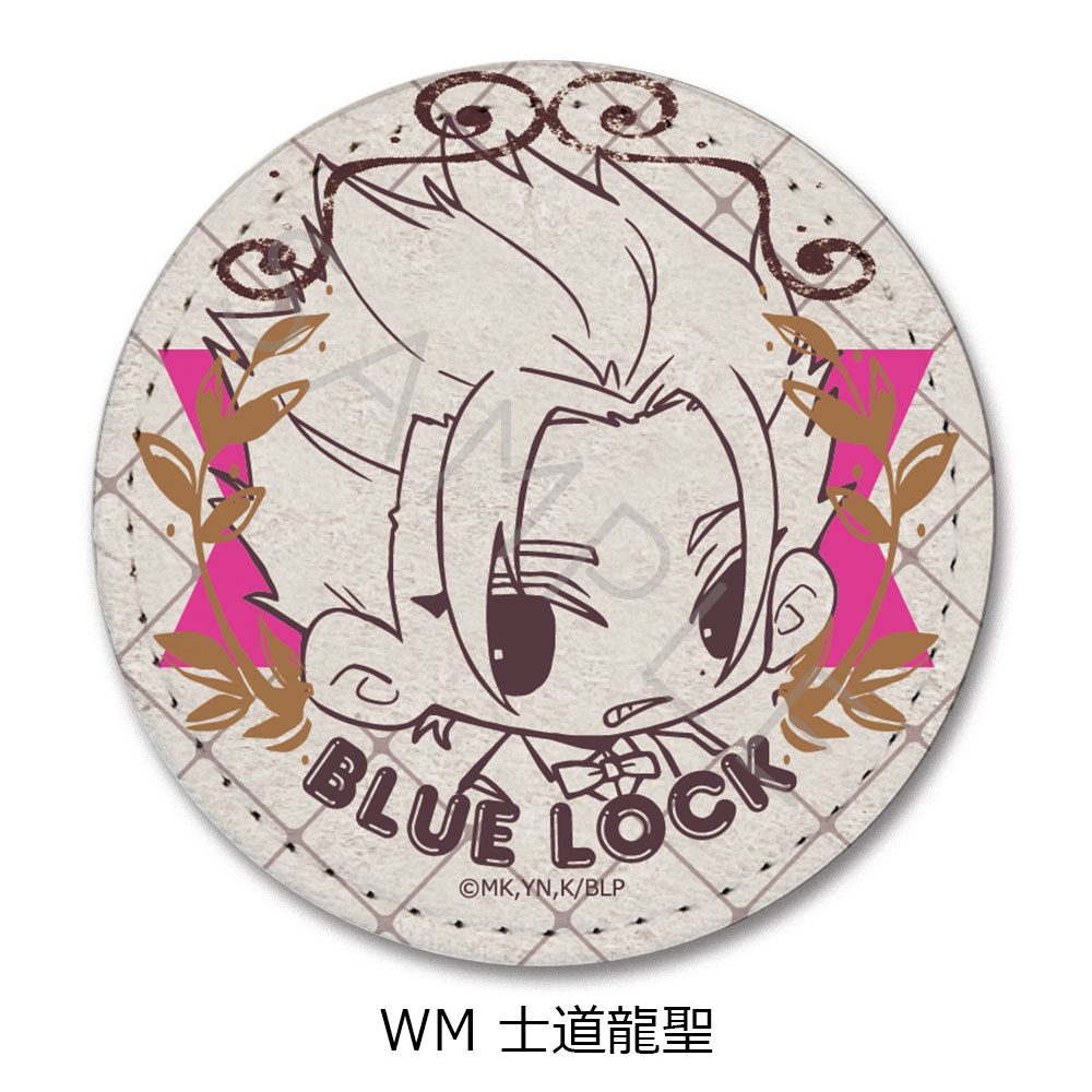 ブルーロック 第10弾 レザーバッジ(丸形) WM 士道龍聖 ("Blue Lock" Vol. 10 Leather Badge (Round) WM Shidou Ryusei)