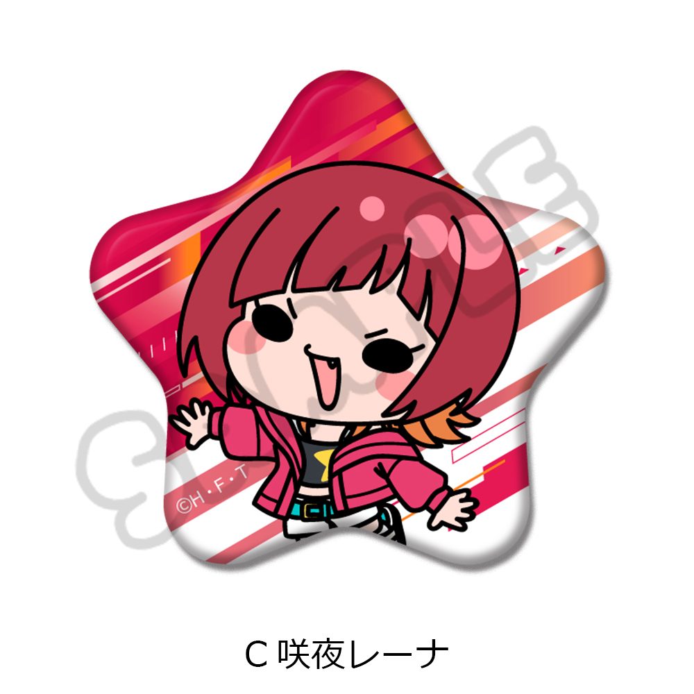 DIGIMON BEATBREAK 星型缶バッジ C 咲夜レーナ ("DIGIMON BEATBREAK" Star Can Badge C Sakuya Reina)