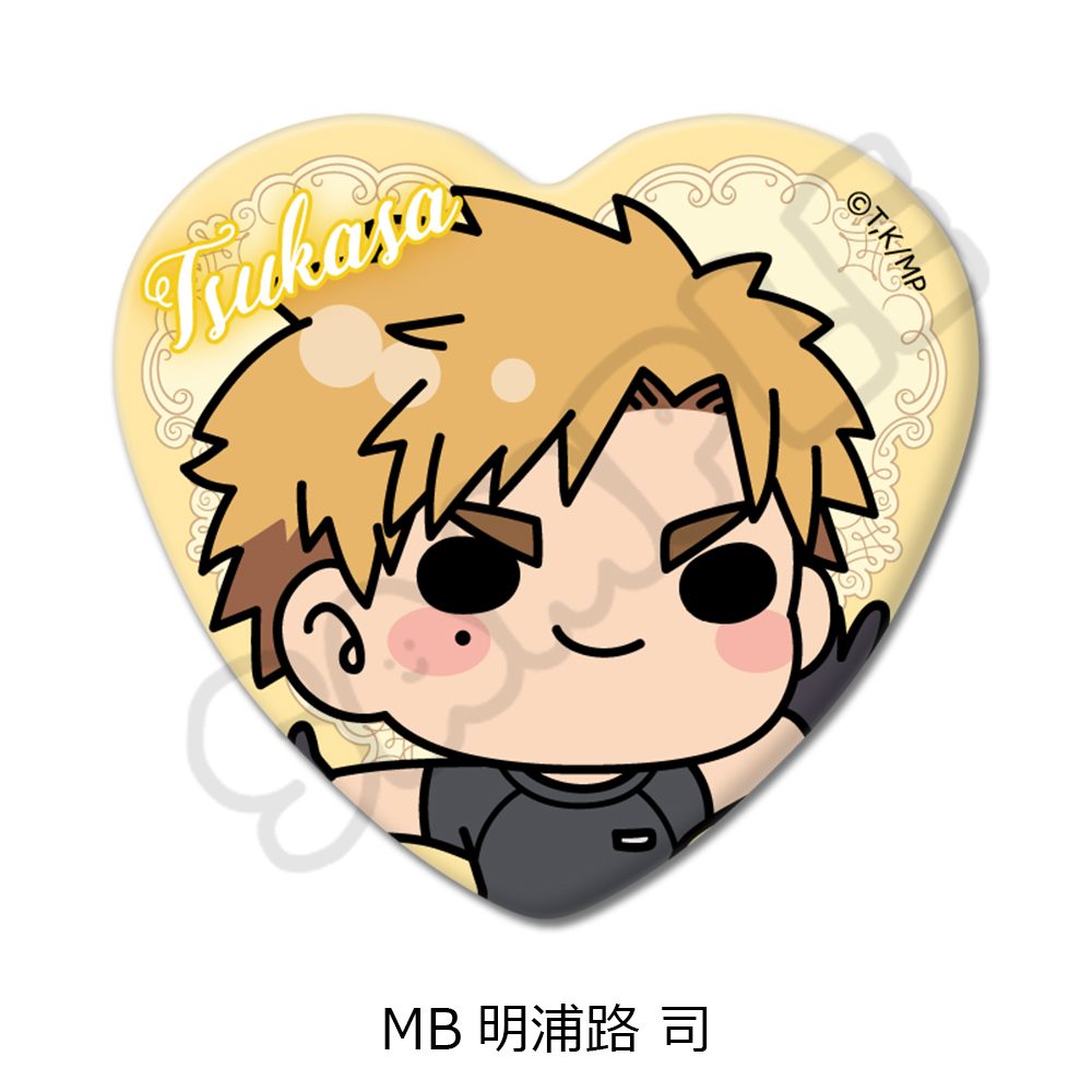 メダリスト ハート型缶バッジ MB 明浦路司 ("Medalist" Heart Can Badge MB Akeuraji Tsukasa)