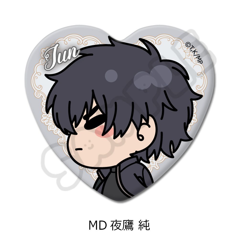 メダリスト ハート型缶バッジ MD 夜鷹純 ("Medalist" Heart Can Badge MD Yodaka Jun)