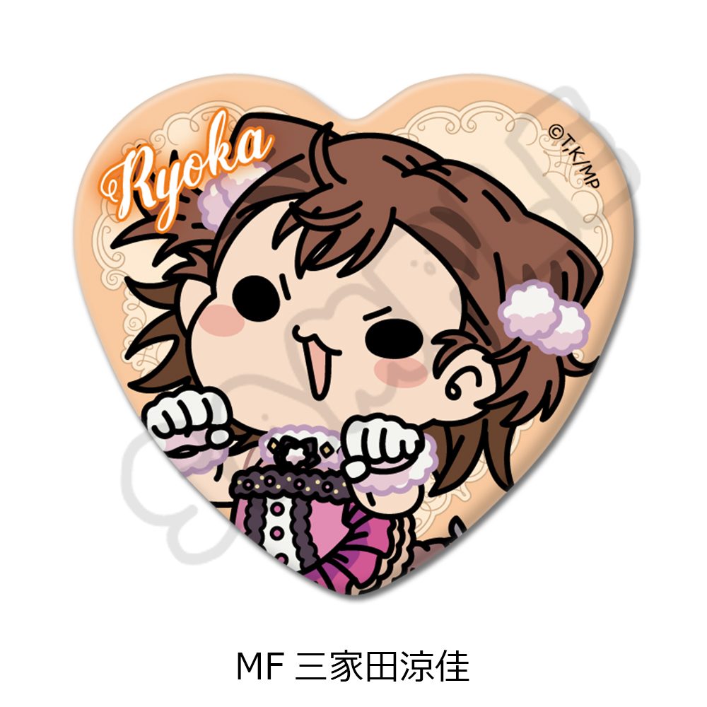 メダリスト ハート型缶バッジ MF 三家田涼佳 ("Medalist" Heart Can Badge MF Miketa Ryoka)