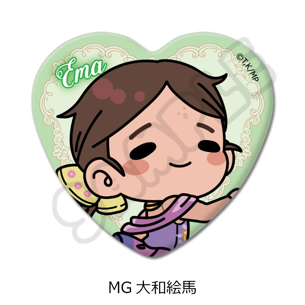 メダリスト ハート型缶バッジ MG 大和絵馬 ("Medalist" Heart Can Badge MG Yamato Ema)