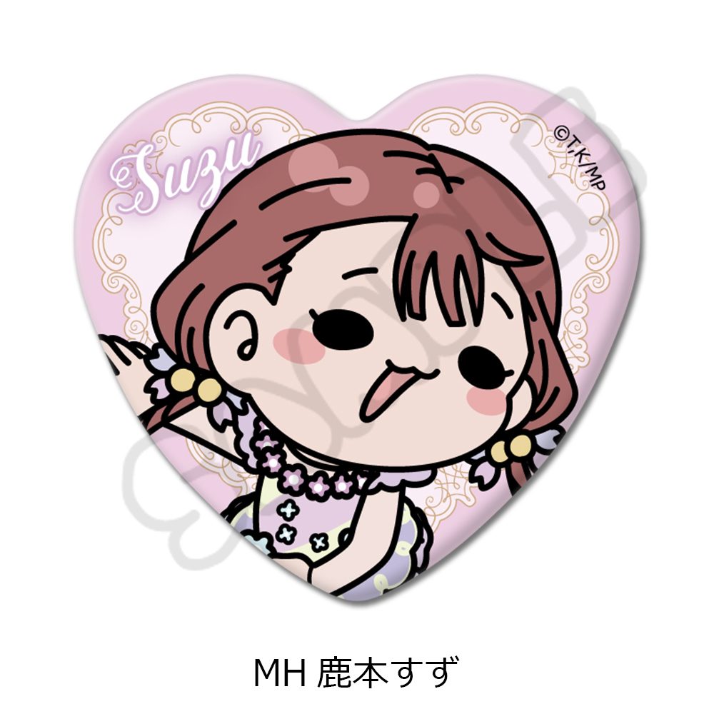 メダリスト ハート型缶バッジ MH 鹿本すず ("Medalist" Heart Can Badge MH Kamoto Suzu)