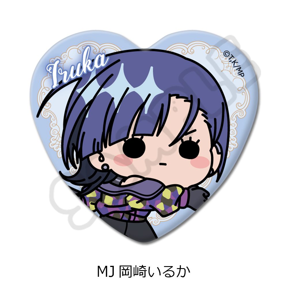メダリスト ハート型缶バッジ MJ 岡崎いるか ("Medalist" Heart Can Badge MJ Okazaki Iruka)