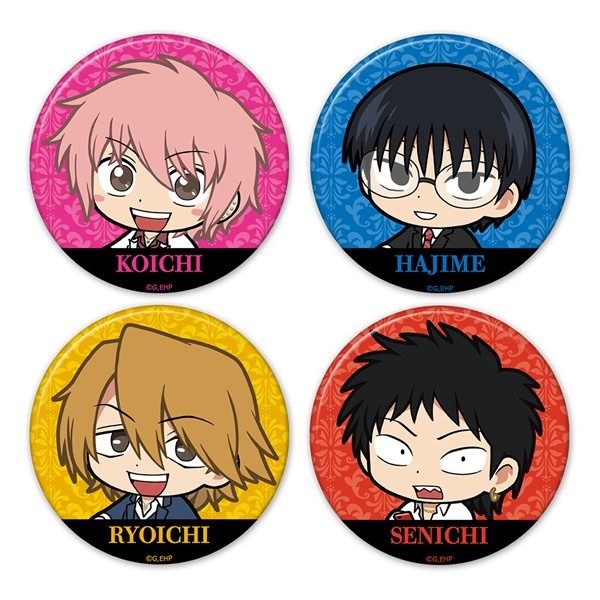 えぶりでいホスト ついてっく缶バッジ4個セット CLUB★ONE ("Everyday Host" Tsuitekku Can Badge 4 Set CLUB ONE)