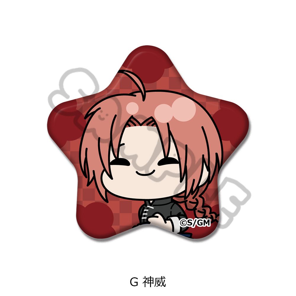 新劇場版 銀魂 -吉原大炎上- 星型缶バッジ mochochoシリーズ G 神威 ("New Gintama The Movie: -Yoshiwara in Flames-" Star Can Badge mochocho Series G Kamui)