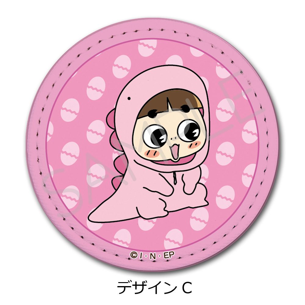 おじゃる丸 レザーバッジ(丸形) デザインC ("Ojarumaru" Leather Badge (Round) Design C)