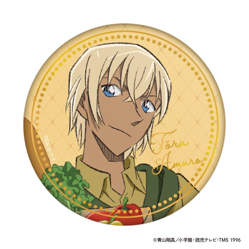 名探偵コナン ちょいデカ箔押し缶バッジ weekend holiday 安室透 ("Detective Conan" Choi Deka Gilding Can Badge Weekend Holiday Amuro Toru)